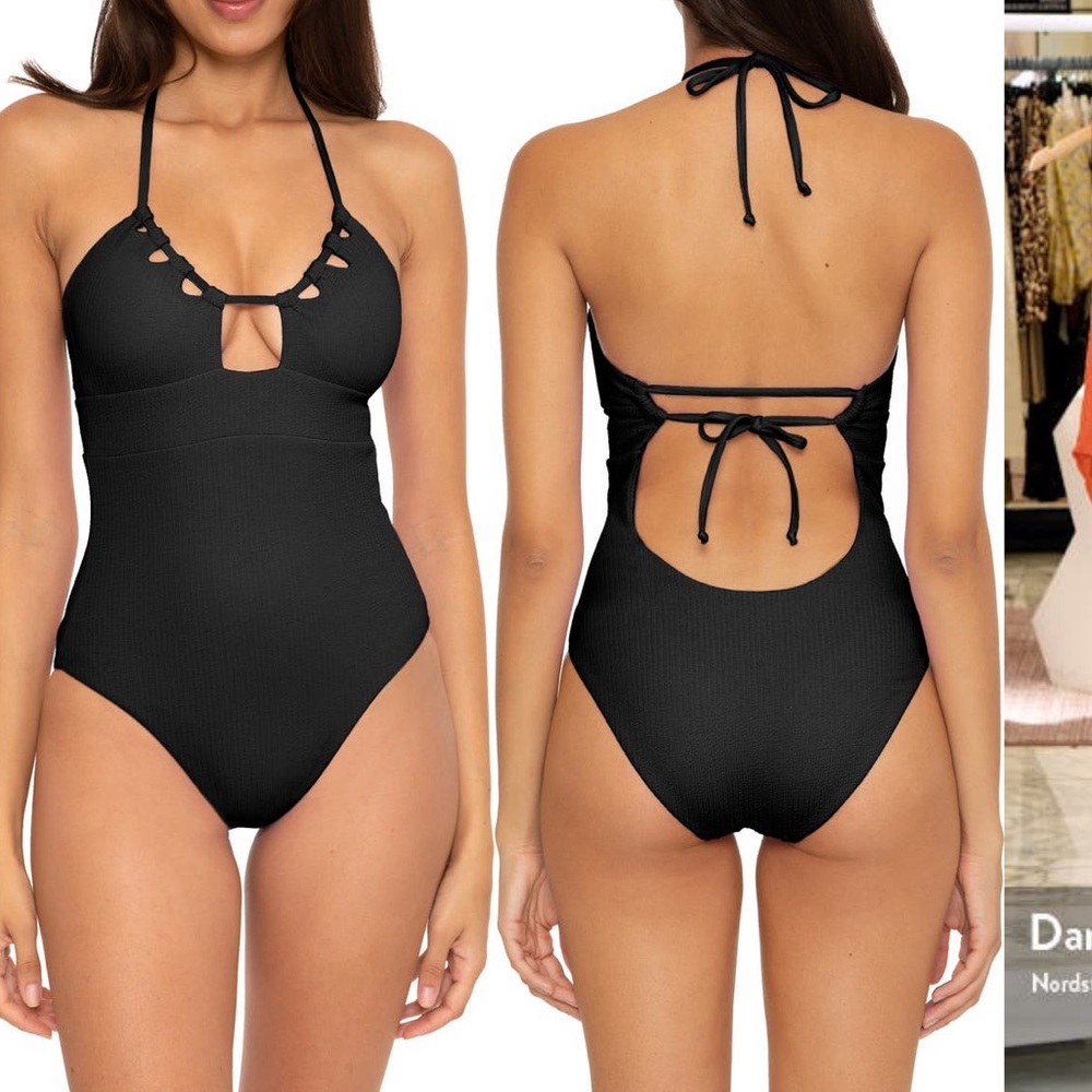 Becca Pucker up cutout one piece Swimsuit